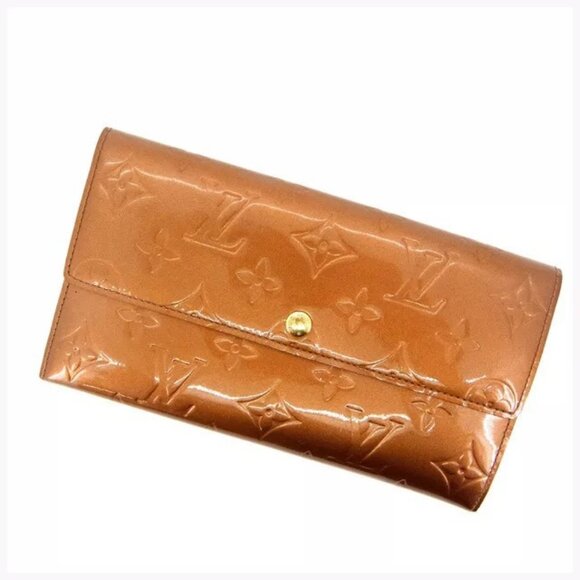 Louis Vuitton Wallet Purse Long Wallet Vernis Bronze Woman Authentic - Picture 2 of 11
